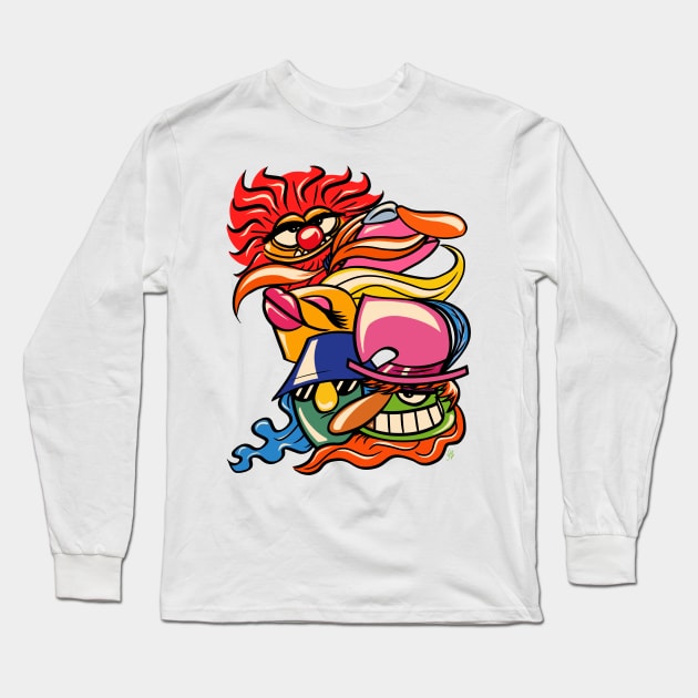 Dr. Teeth and the Electric Mayhem Psychedelic Long Sleeve T-Shirt by UzzyWorks